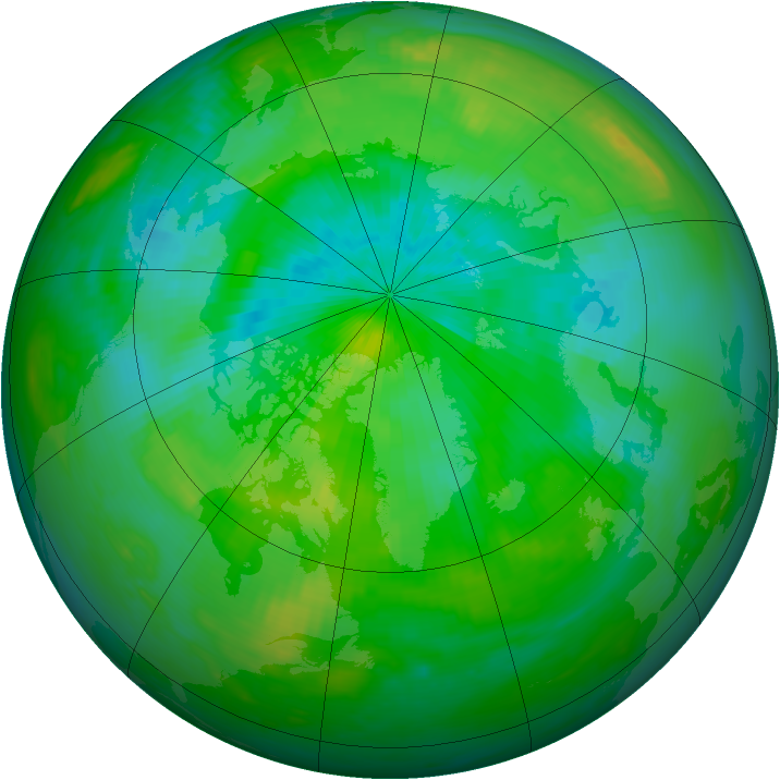 Arctic ozone map for 21 August 1979